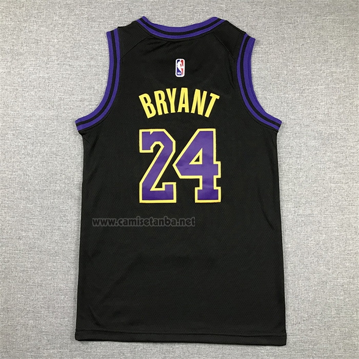 Camiseta Nino Los Angeles Lakers Kobe Bryant NO 24 Ciudad 2023-24 Negro